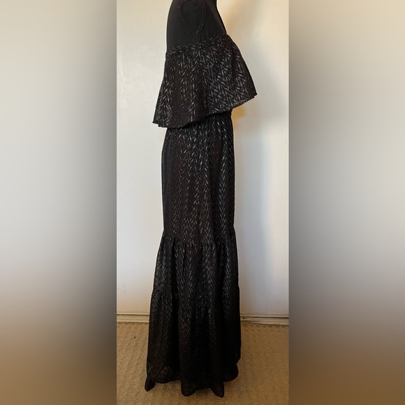 Michael Kors Halter Black Maxi Dress with Ruffle Size P - Picture 5 of 7